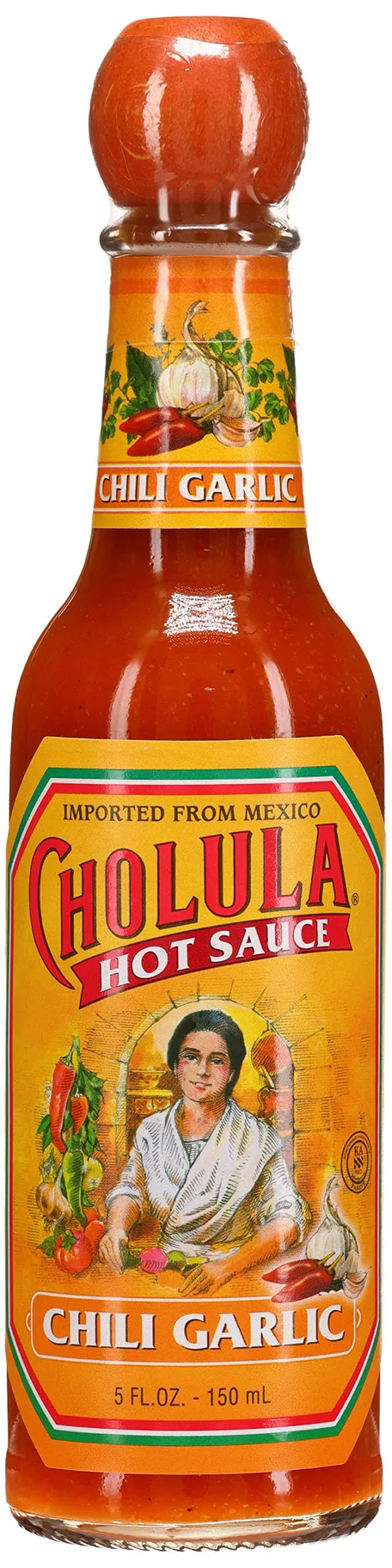 Cholula Chili Garlic Hot Sauce, 5 Ounce -- 6 per case