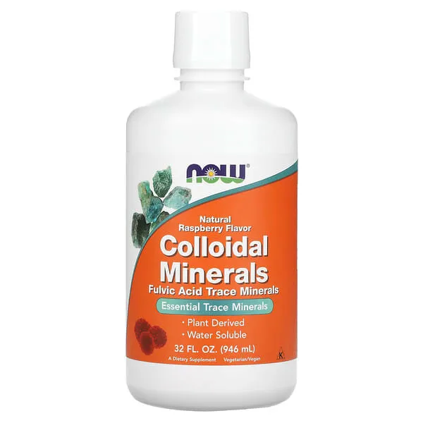 NOW Foods, Colloidal Minerals, Natural Raspberry , 32 fl oz (946 ml)