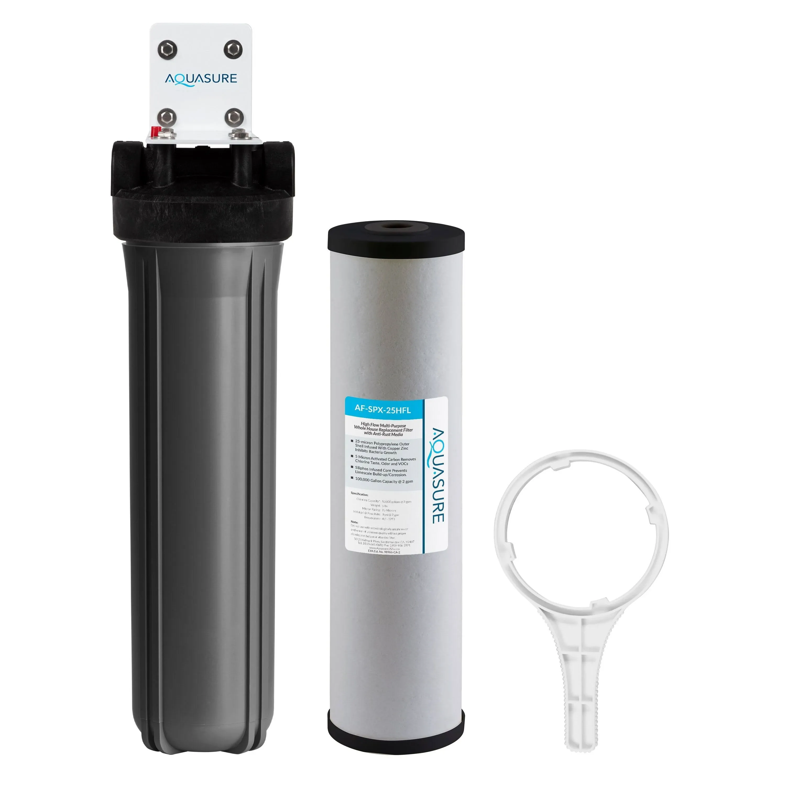 Aquasure AS-FL-25SPXH Fortitude V2 Series Whole House Water Filtration System