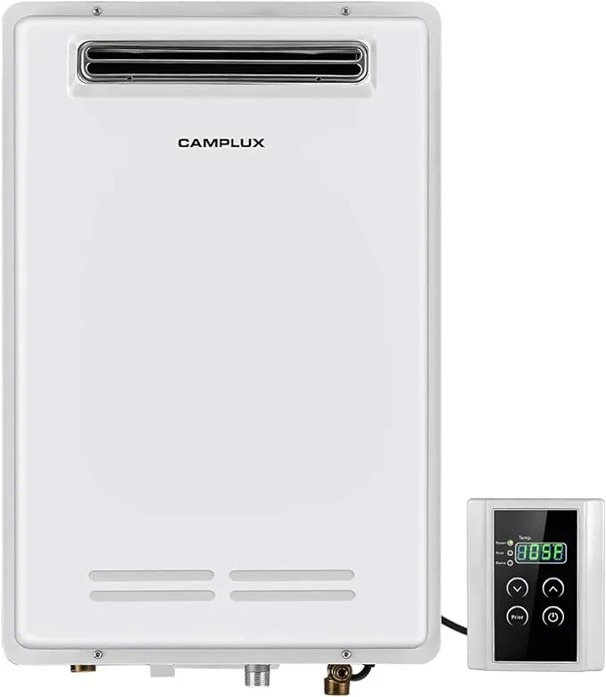 Camplux Wa686 NG 26 Litre 6.86 GPM Natural Gas High Capacity Outdoor Tankless Water Heater