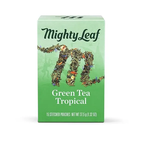 Mighty Leaf Tea Tropical Green Tea - 15 pouches, 1.32 oz box