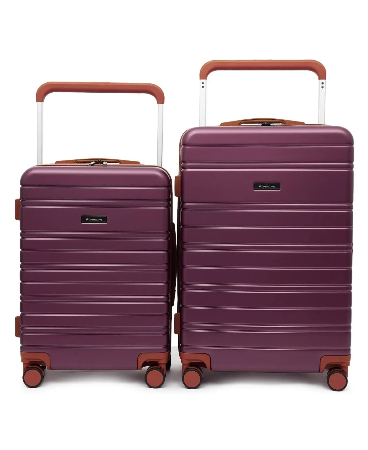 Travelers Club Navigate Collection 2-Piece Rolling Hard Case Luggage Set with X-Tra Wide Telescopic Handle, Burgundy