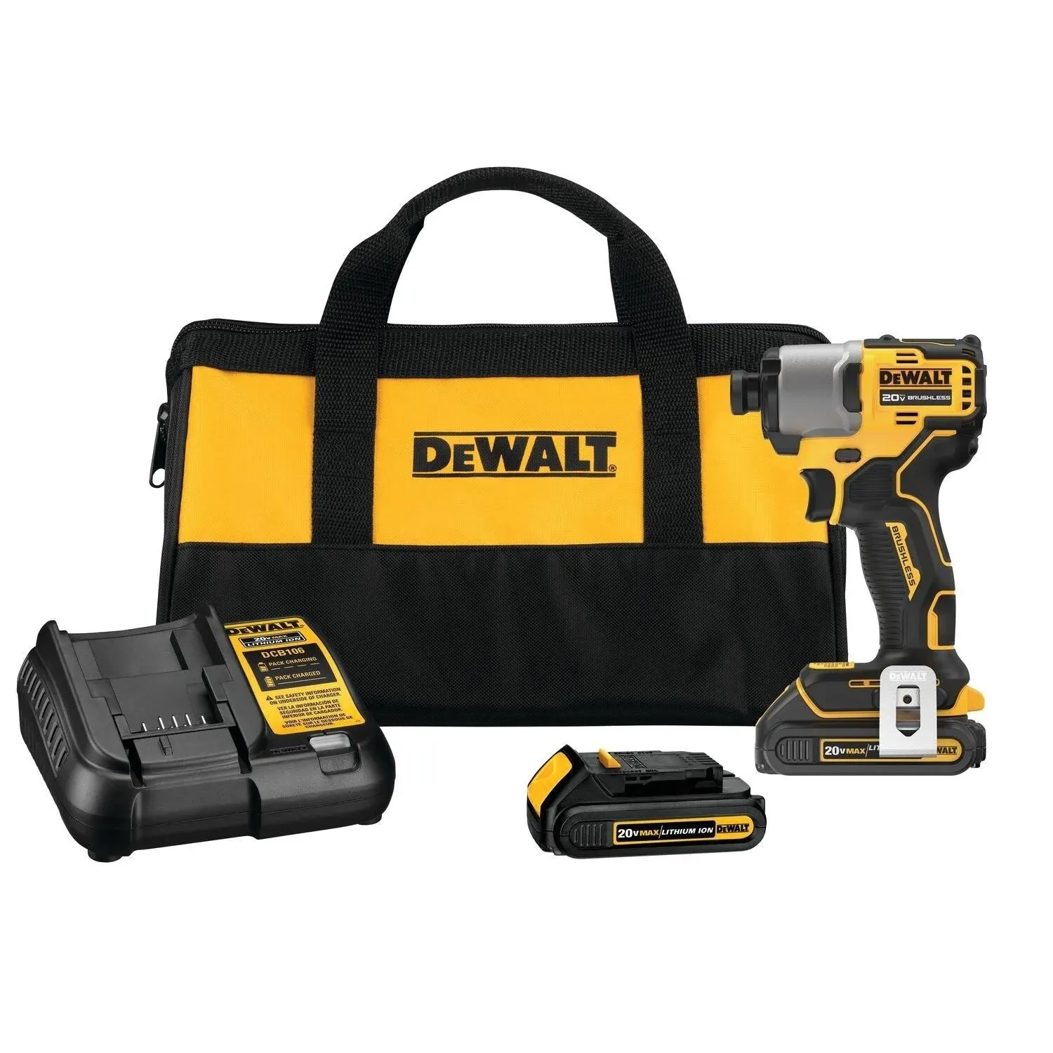 DeWalt DCF840C2 20V MAX* 1/4" Brushless Cordless Impact Driver Kit