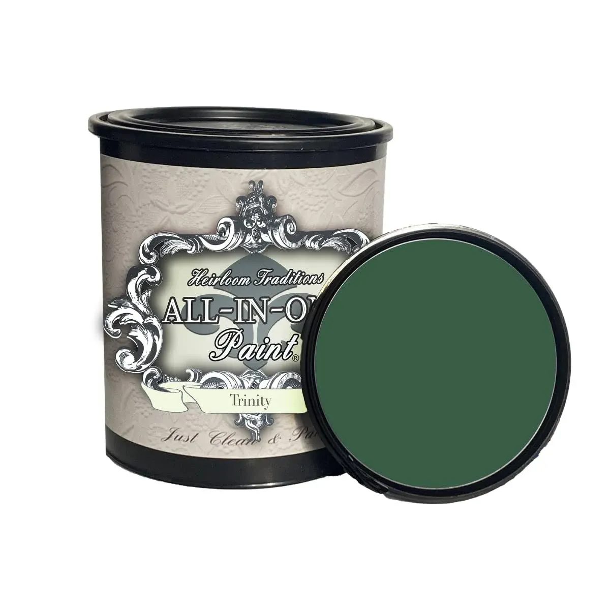 All-in-One Paint, Trinity (Green), 32 fl oz Quart. Durable Cabinet and Furniture ...