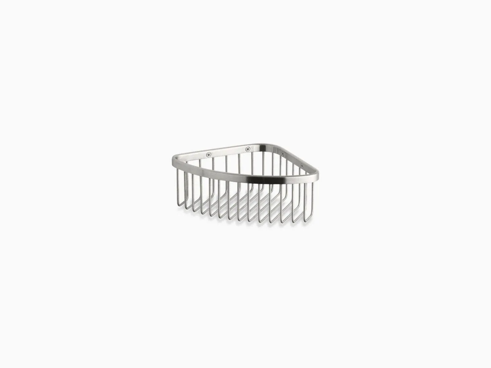 KOHLER Brushed Stainless Steel 1-Shelf Hanging Shower Caddy 6.25-in x 9.125-in x 3-in Lowes.com