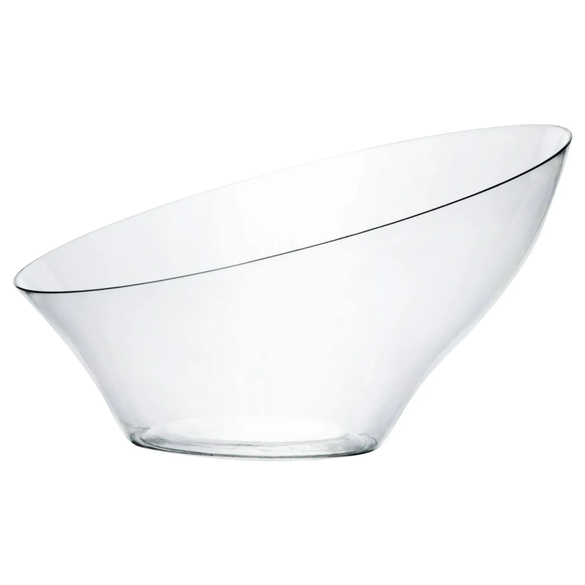 PLASTICPRO Disposable Angled Plastic Bowls Round Large Serving Bowl, Elegant for ...