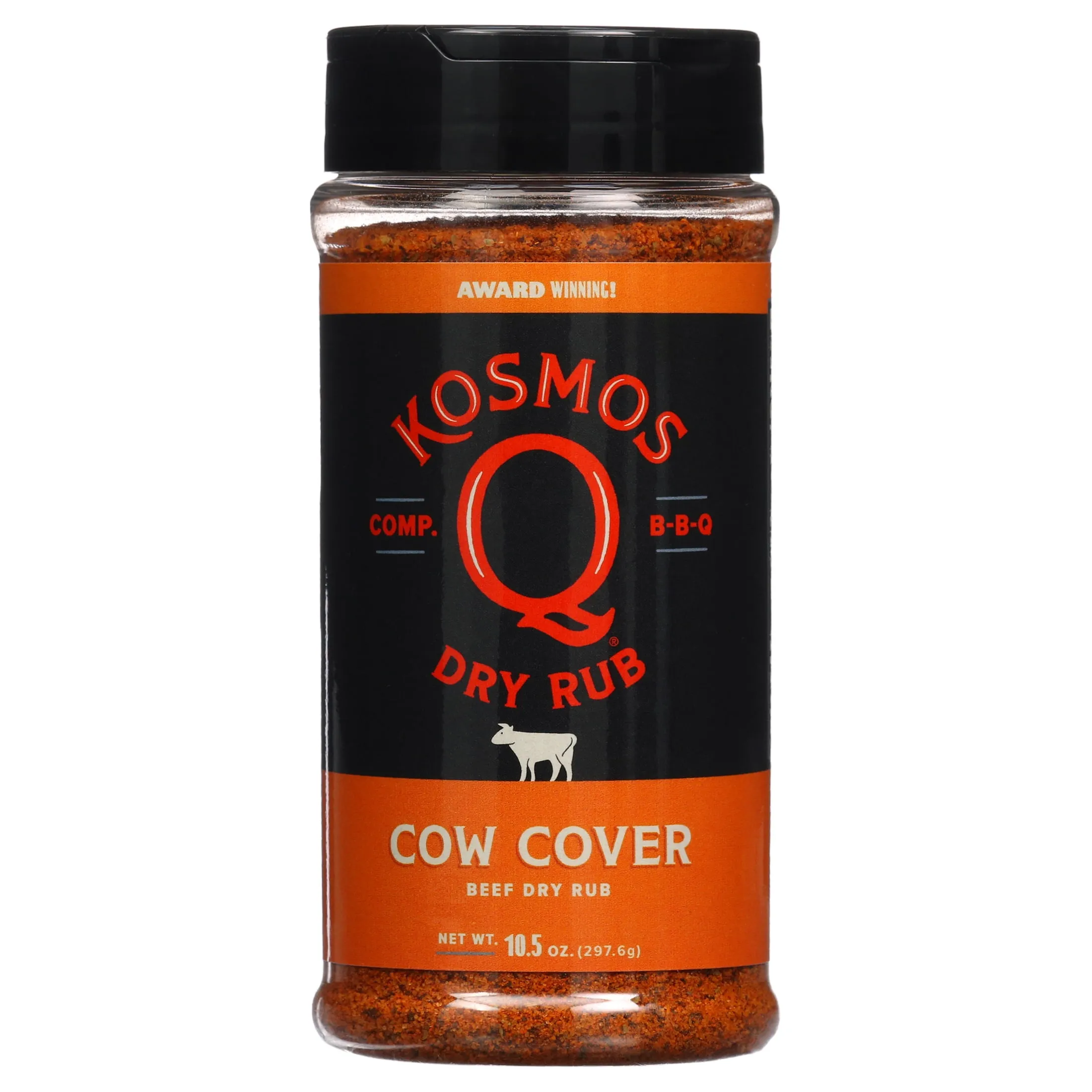 Kosmos Q Cow Cover BBQ Rub | Savory Blend | Great on Brisket, Steak, Ribs & Burgers | Best Barbecue Rub | Meat Seasoning & Spice Dry Rub | 1 Lb Bag