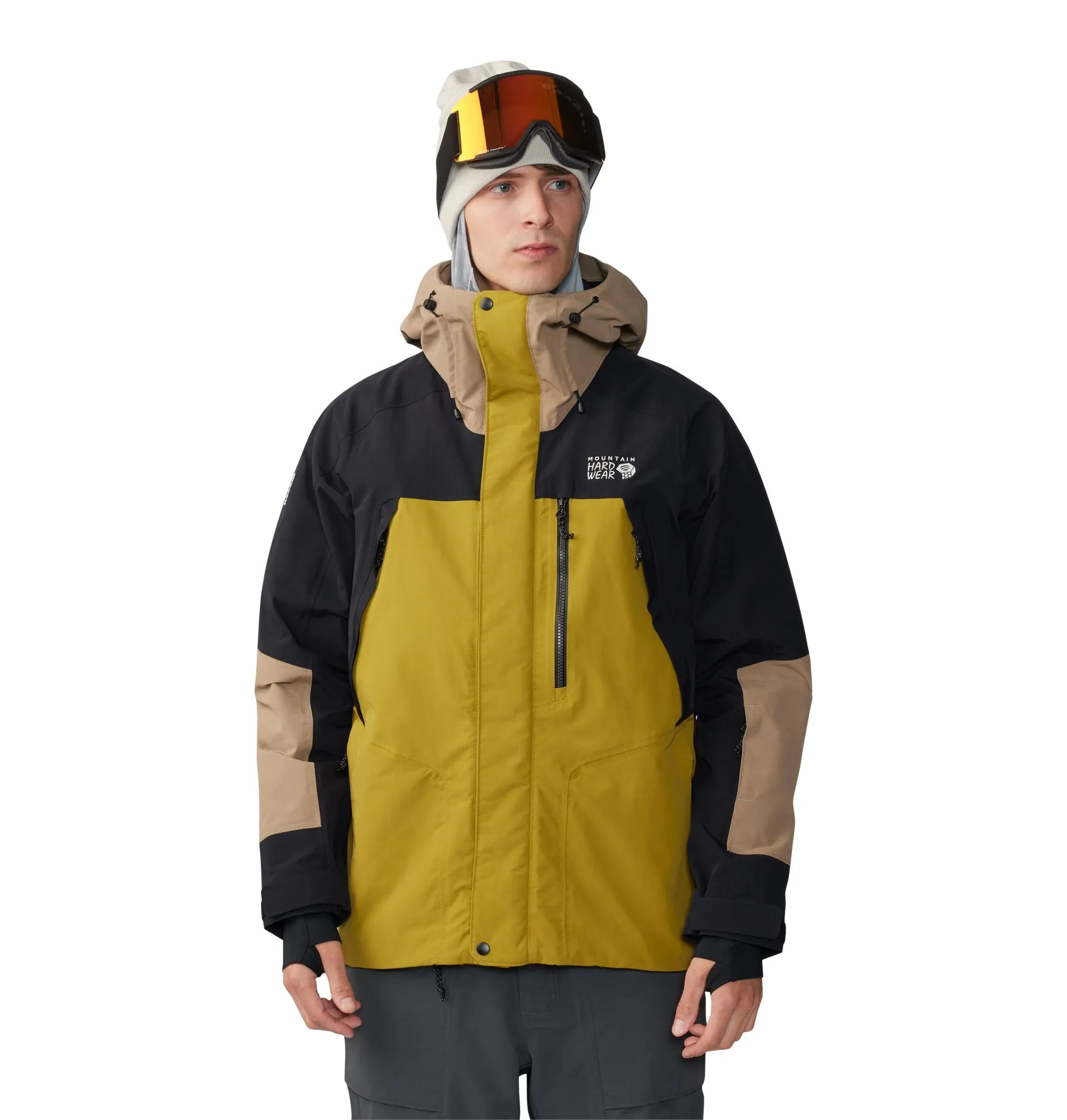 Mountain Hardwear Men's First Tracks Insulated Jacket - Dark Bolt/Trail Dust - Large