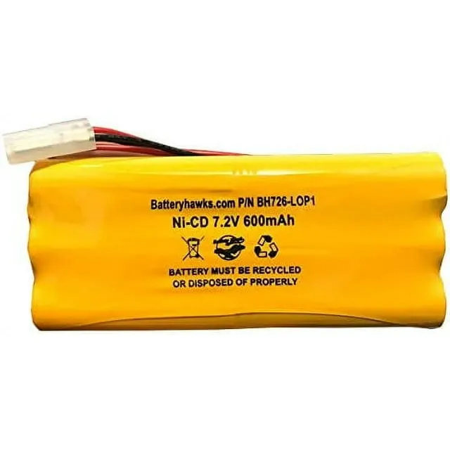 Synergistic 1180017 Teledyne Big Beam 7.2V 600Mah Ni- Battery Pack Replacement For Emergency/Exit Light OSA026 OSI OSA-026