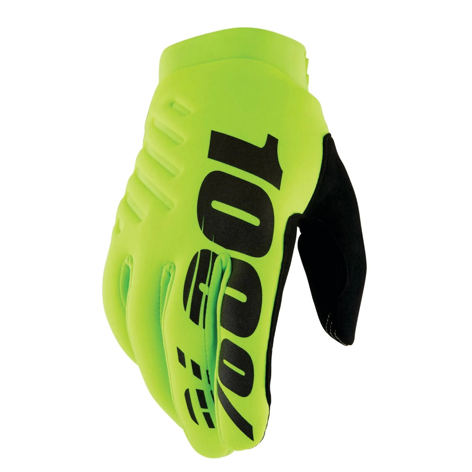 100% Brisker Gloves - Fluo Yellow - Medium