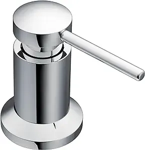 Moen Chrome Deck Mounted Kitchen Soap Dispenser with Above the Sink Refillable Bottle, 3942