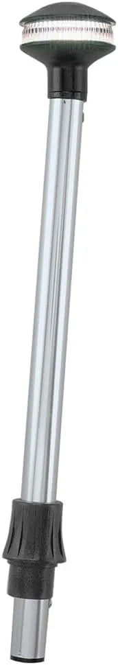 Perko 1440DP2CHR Inland-Series Reduced Glare White All-Round Pole Light - 24" Height, 0° Rake