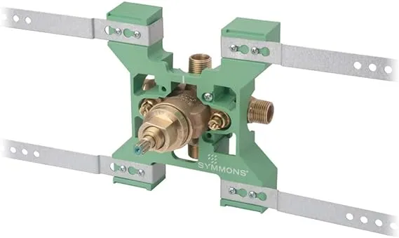 Symmons 262XBRBODY Temptrol Brass Pressure-Balancing Tub and Shower Valve with Service Stops and Rapid Install Bracket