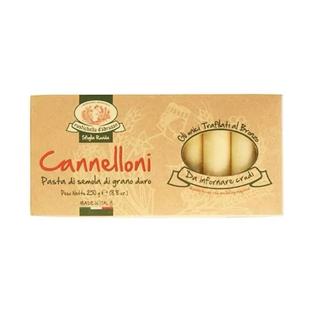 Rustichella d'Abruzzo Durum Wheat Cannelloni Pasta - 8.8 oz bag