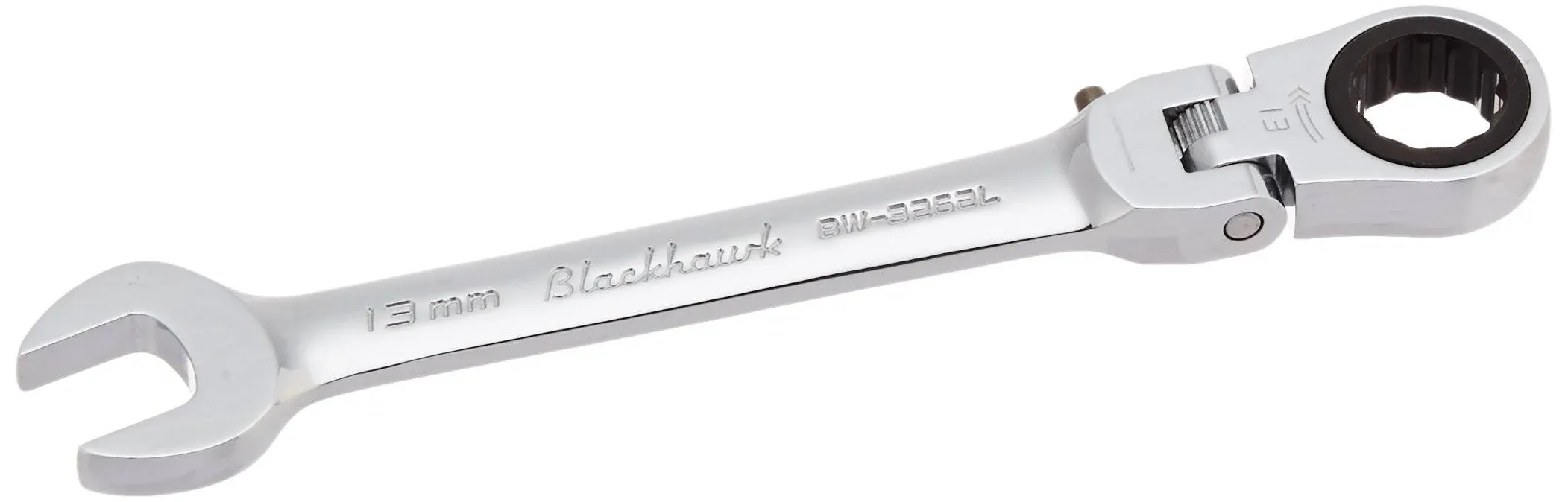 Blackhawk BW-3262L Locking Flex Head Combination Wrench, Metric, 13 mm, 12 Point