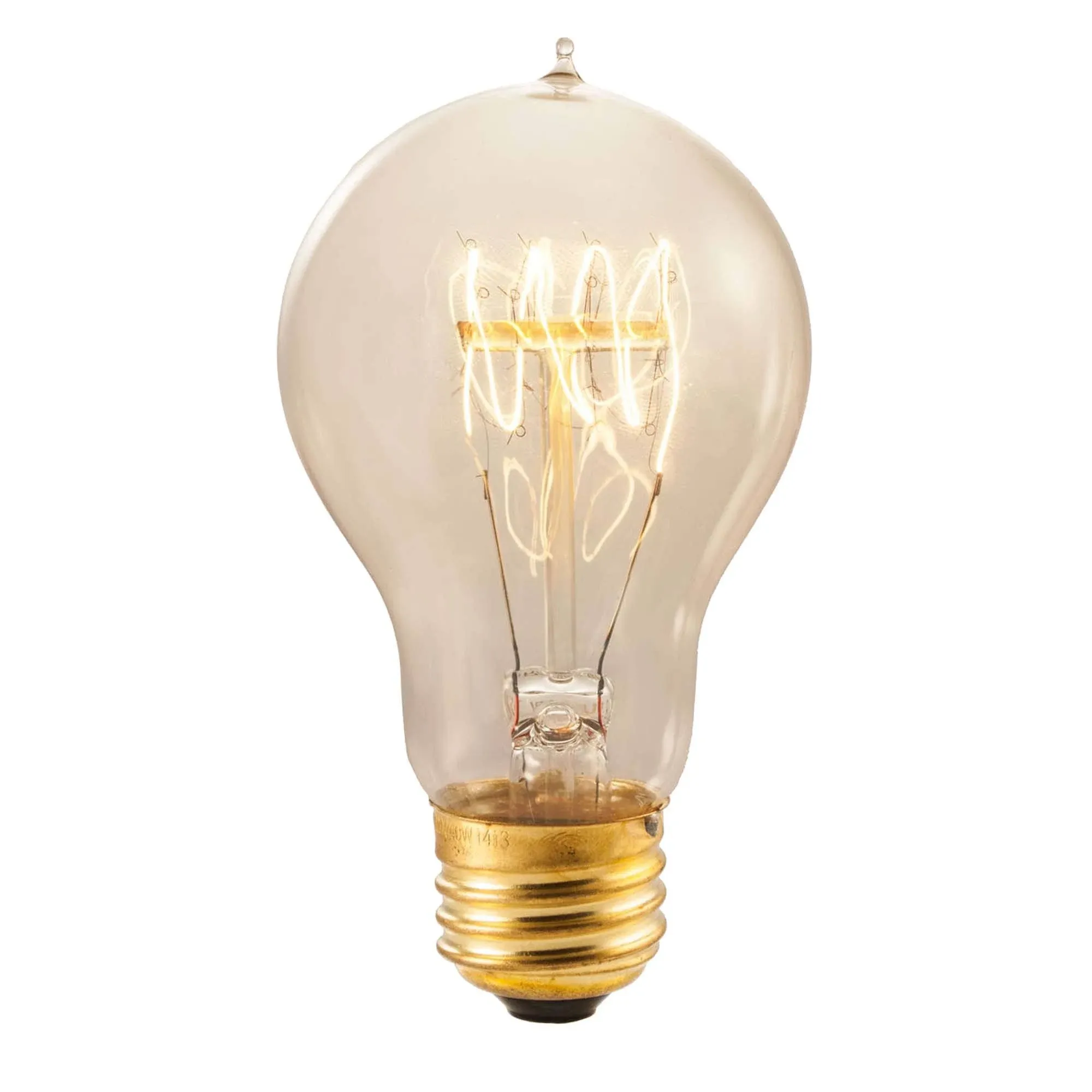 Bulbrite 25 Watt Dimmable Antique Nostalgic Loop Filament A19 Medium (E26 ...