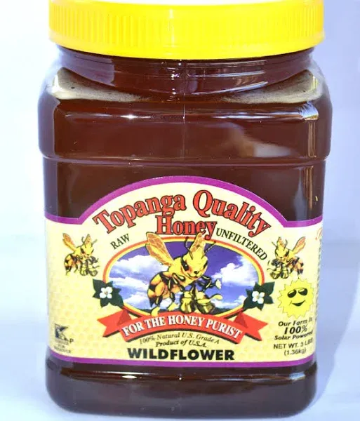 3lbs BEST Quality Raw Honey Unfiltered Honey Wildflower Grove CA (Kosher)