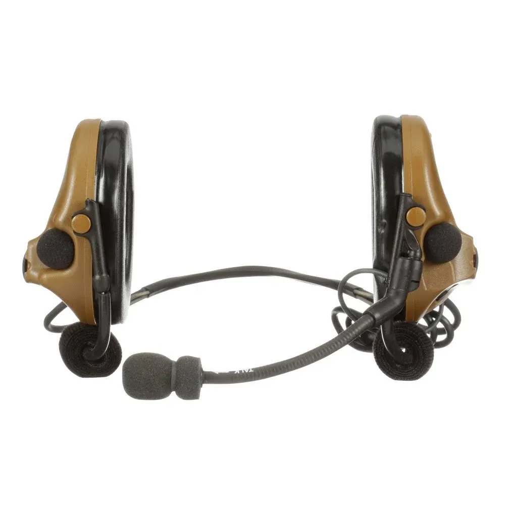 3M Peltor ComTac V Headset MT20H682BB-47 CY, Neckband, Single Lead, Standard Dynamic Mic, NATO Wiring, Coyote