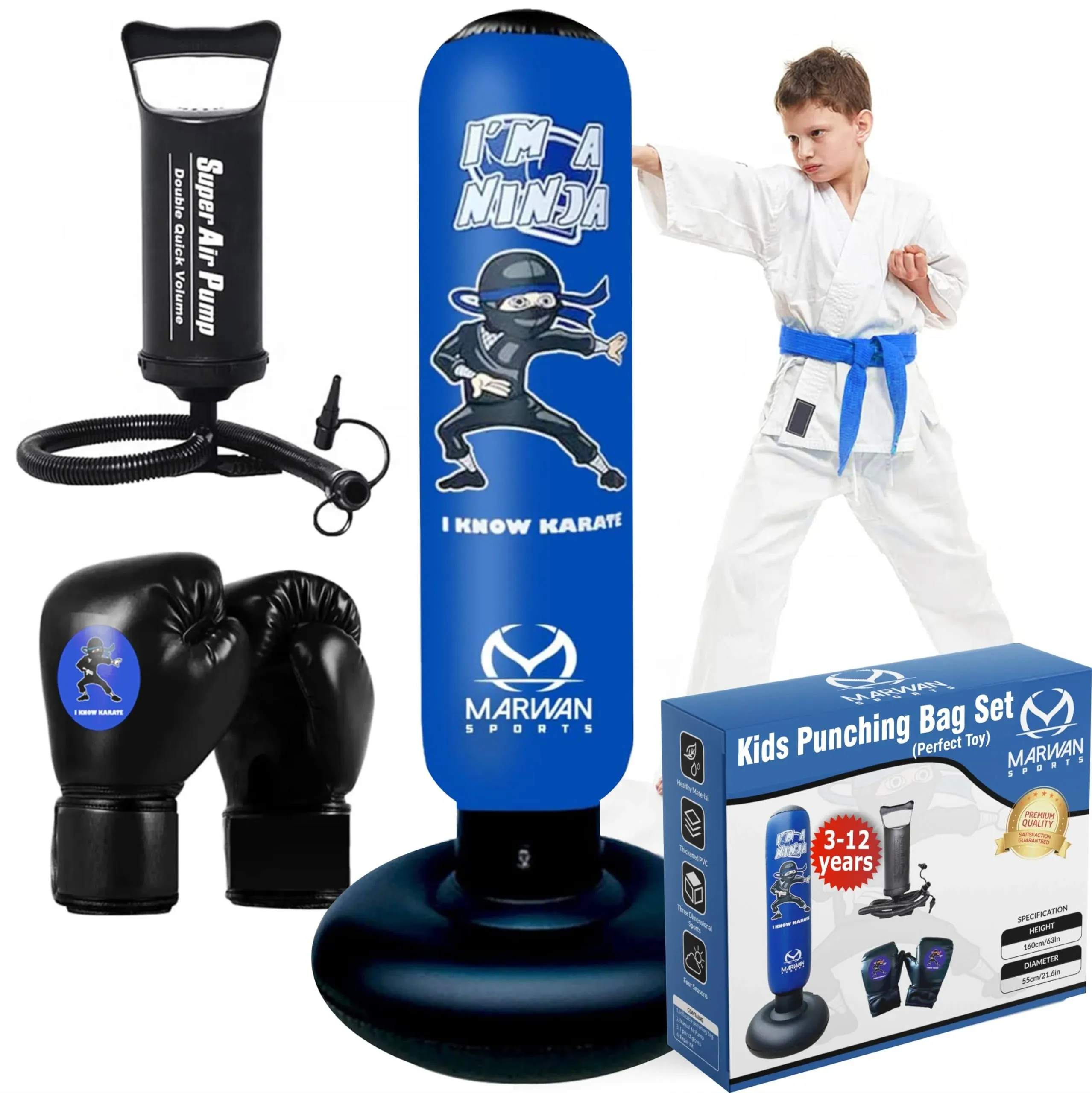 Marwan Sports Kids Punching Bag Toy Set