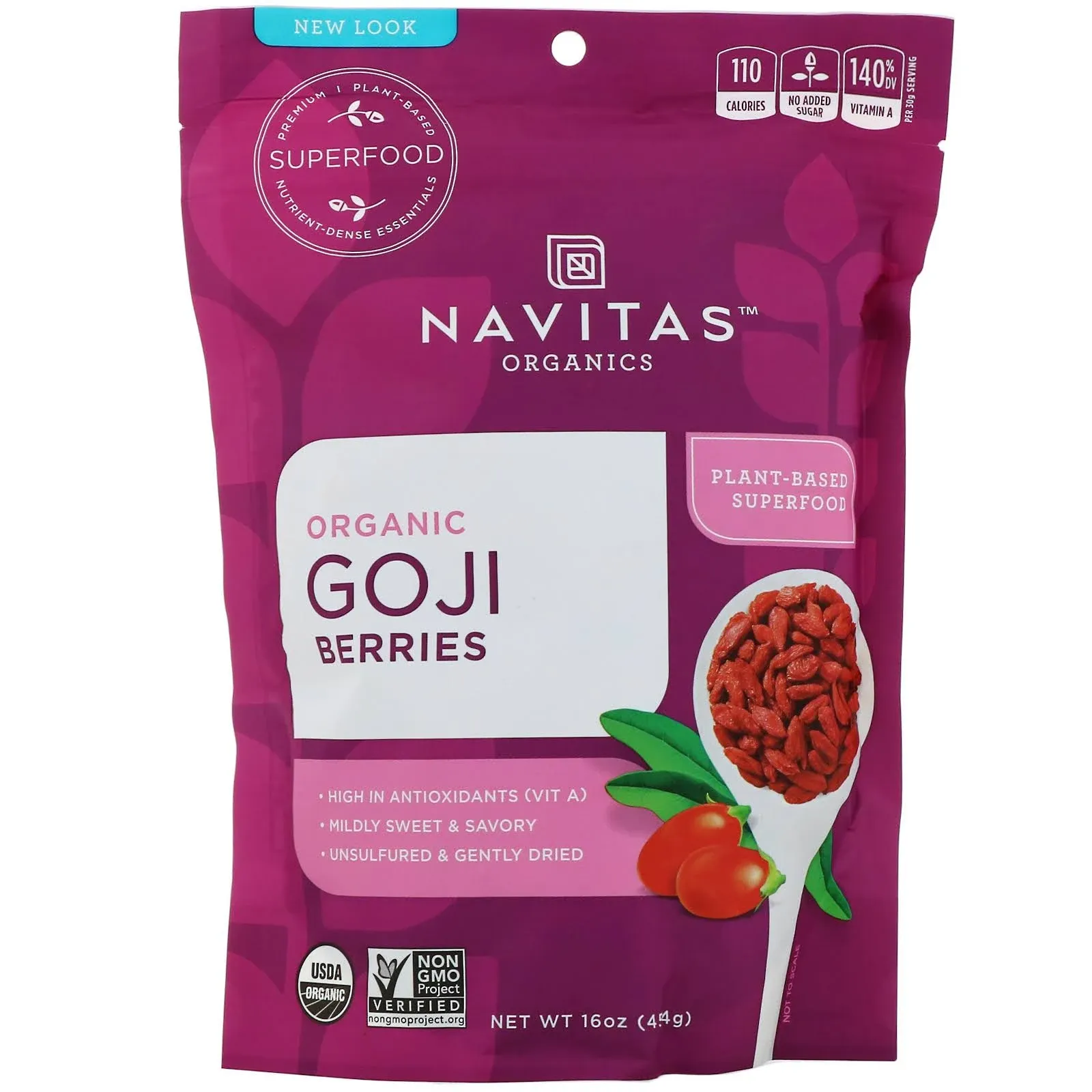 Navita's Naturals Organic Sundried Goji Berries - 16 oz bag