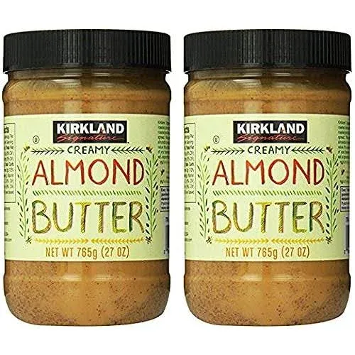 Kirkland Signature Creamy Almond Butter, 1.68 Pound (Pack of 2)