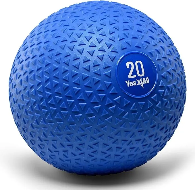 Yes4All Slam Ball, 10-40lb Medicine Ball, Durable PVC Sand Filled Workout Dynamic Weighted Balls for Exercise Core Strengthen