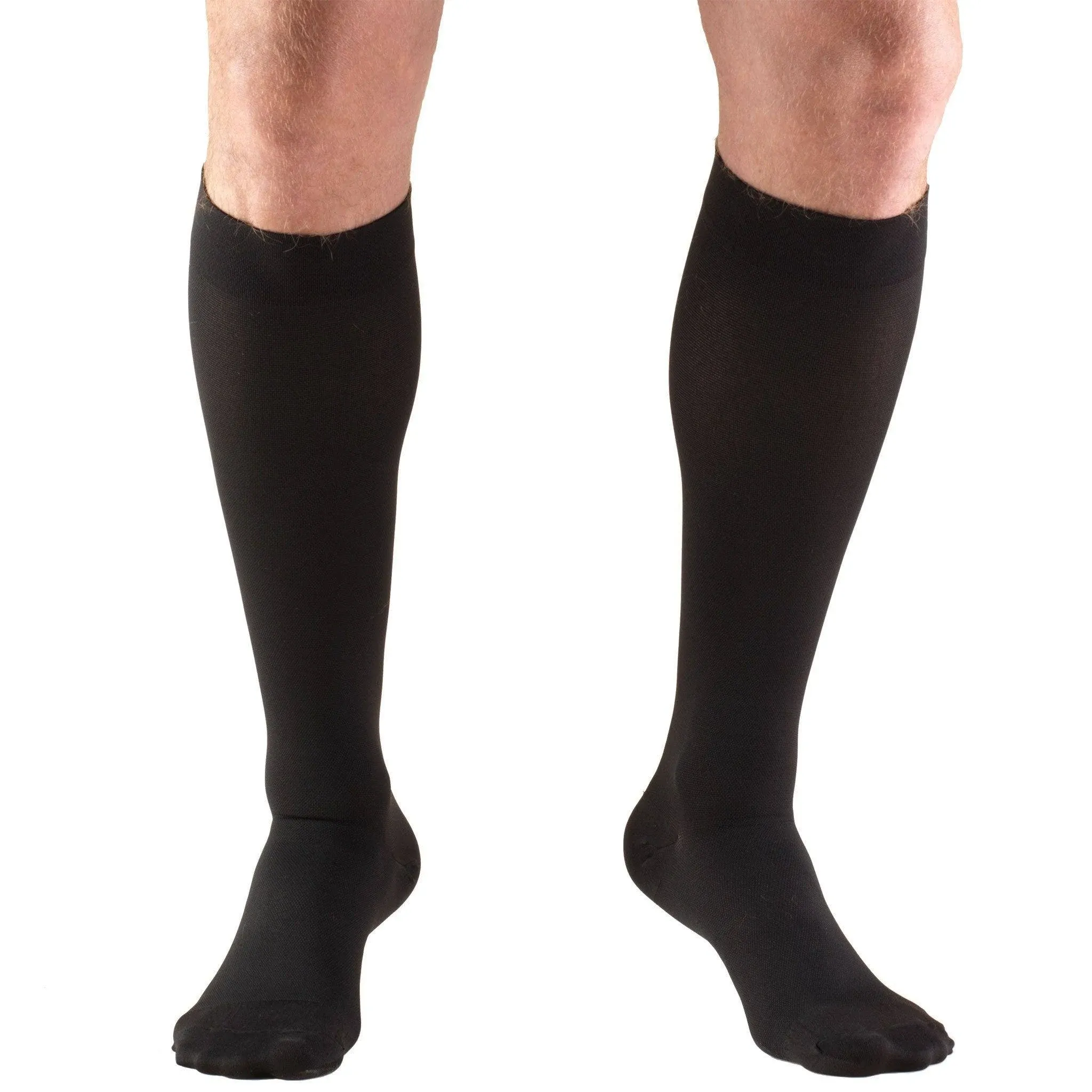 Truform Stockings, Knee High, Closed Toe: 30-40 mmHg Black