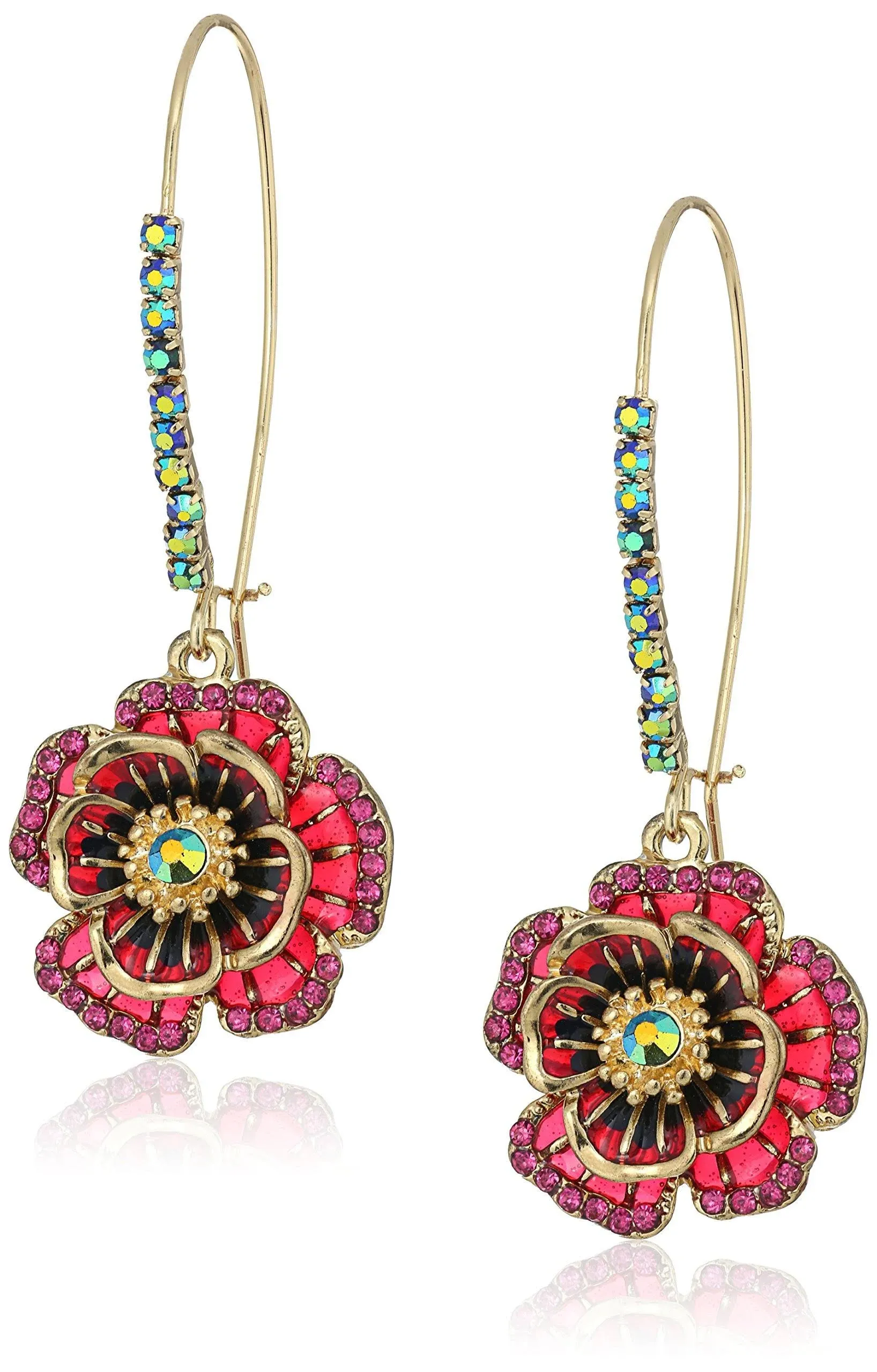 Betsey Johnson Rose Dangle Earring Color US Seller