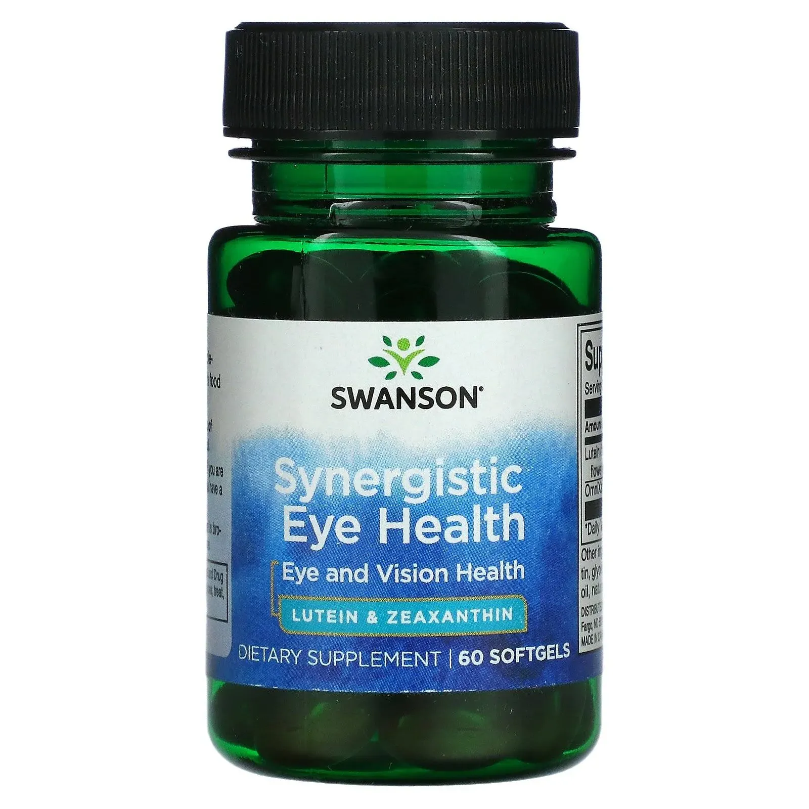 Swanson Synergistic Eye Health Lutein and Zeaxanthin Softgels, 22 mg, 60 Count