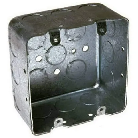 4 x 2-1/8" 2-Gang Square Box, RACO, 683