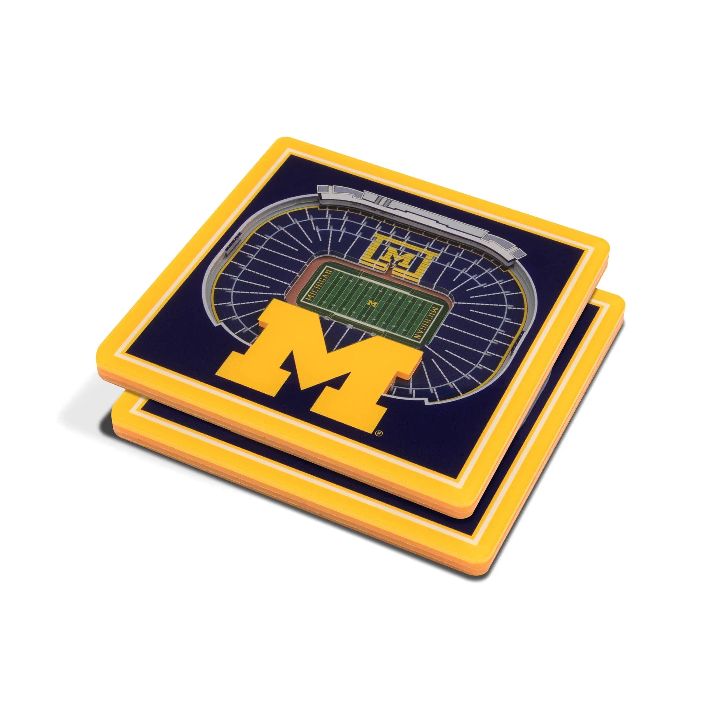 StadiumViews Michigan Wolverines 3D StadiumView Coasters