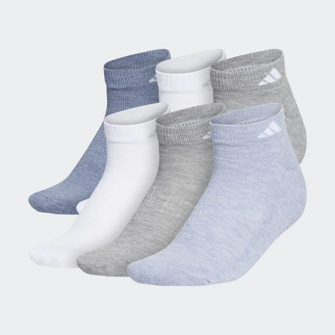 Adidas Athletic Cushioned 6-Pack Low-Cut Socks Grey M