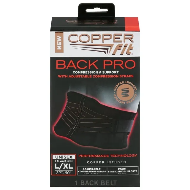 Copper Fit Back Pro Back Belt, L/XL, Unisex