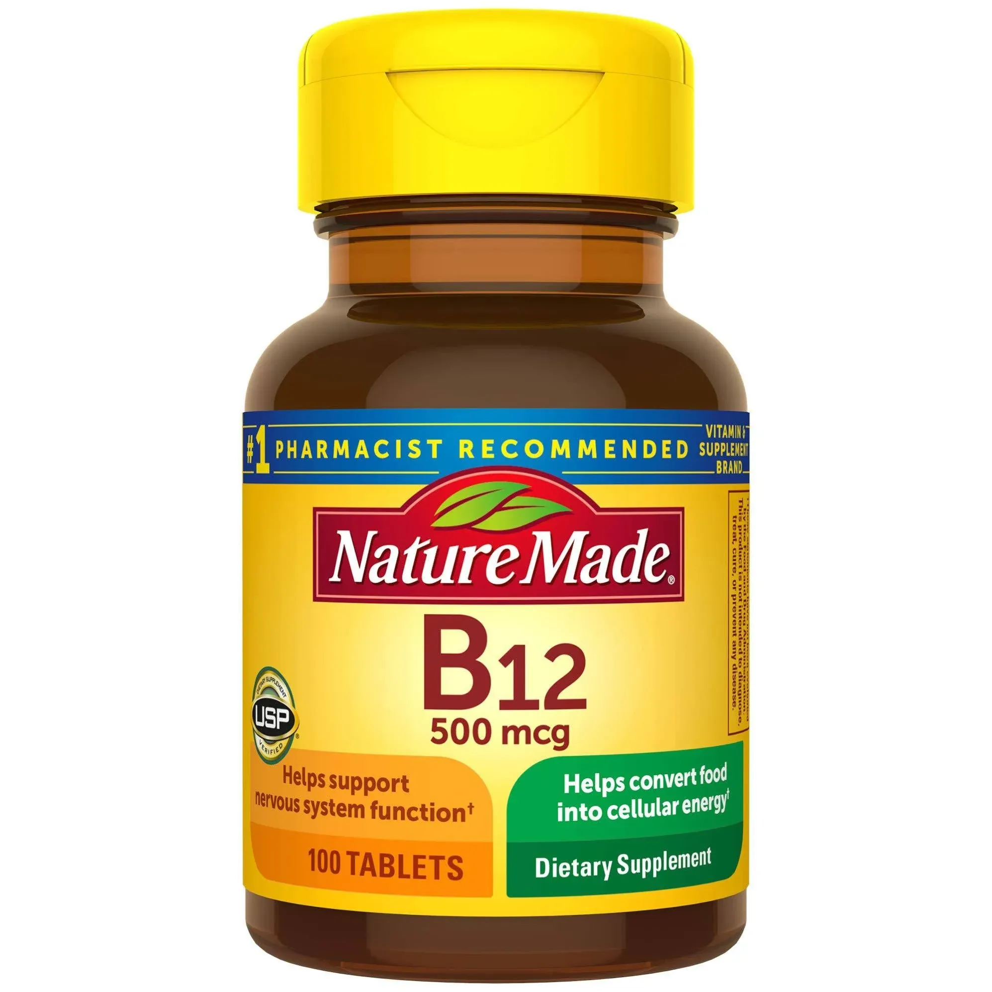 Nature Made Vitamin B12, 500 mcg, Tablets - 100 tablets