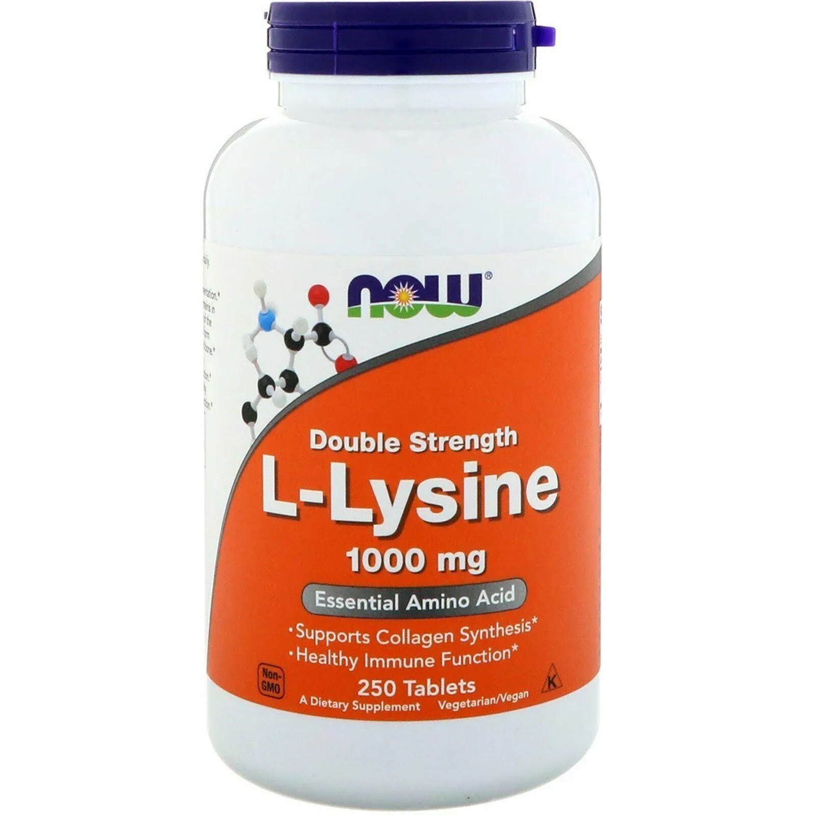 Now Foods L-Lysine 1000 MG 250 Tablets