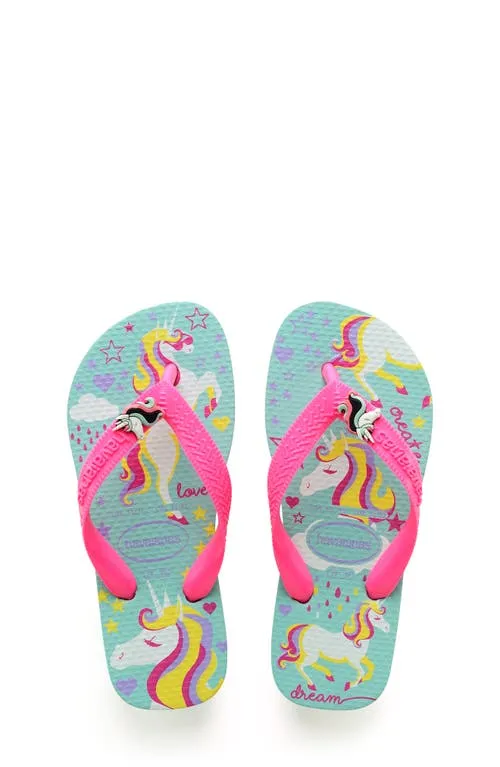 Havaianas Fantasy Flip Flop Beige/ Magenta Neon