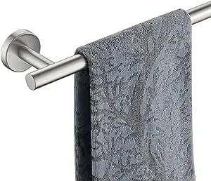 JQK Bath Towel Bar, 18 inch Stainless Steel Towel Rack Bathroom, Towel Holder Brushed Finished Wall Mount, Total Length 20.47 inch TB110L18-BN