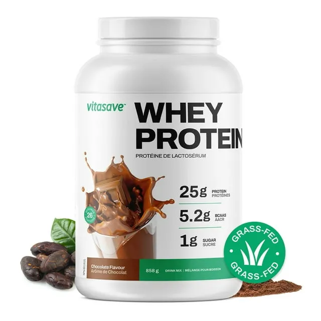 Vitasave - Whey Protein Powder Chocolate, Grass-Fed Protein Powder, 858 g