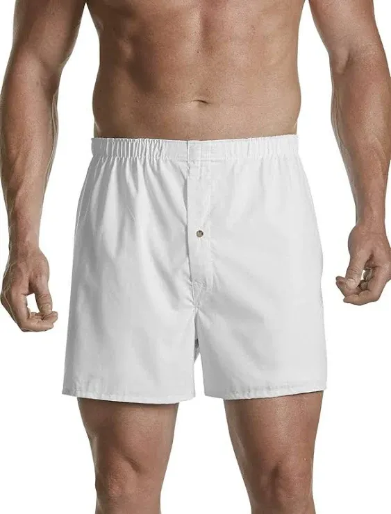 Harbor Bay Men S Big and Tall 3-pk Solid Woven Boxers