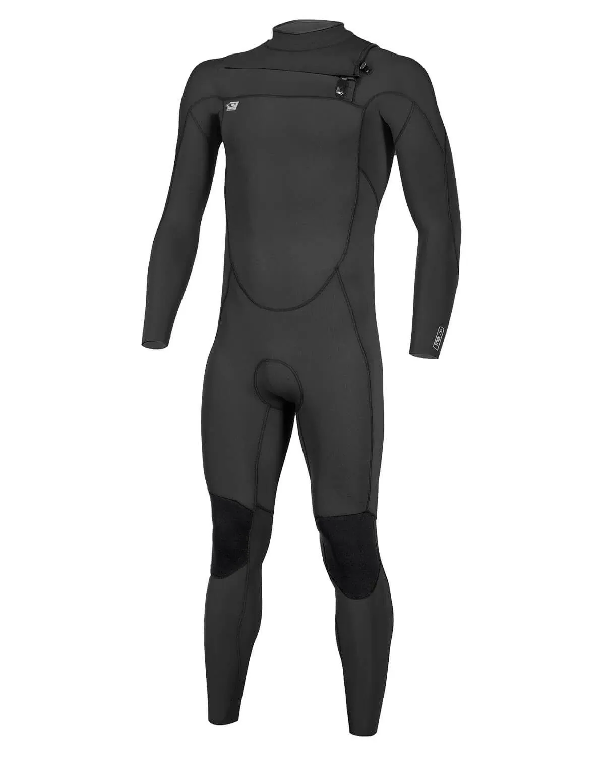 O'Neill Ninja 3/2mm Chest Zip Full Wetsuit Men's Black, MS