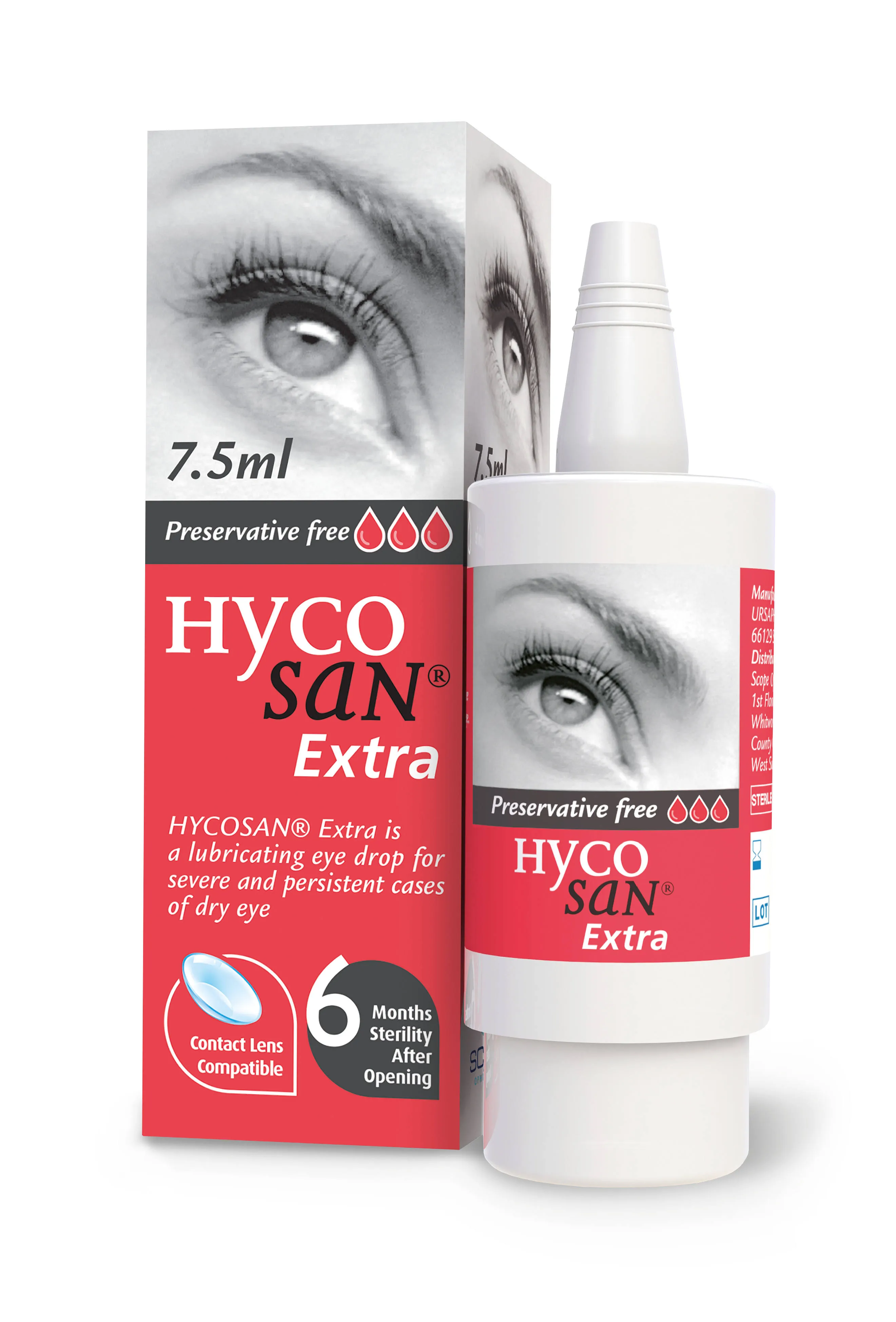 Hycosan Extra Preservative-F<wbr/>ree Lubricating Eye Drops 7.5ml