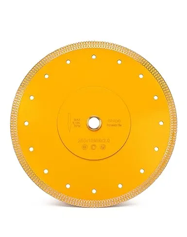 OSTEK 10 inch Supper Thin Wet Diamond Porcelain Saw Blade Tile Blade for Dry or Wet Cutting Porcelain Tiles Granite Marbles 3MYRRRL