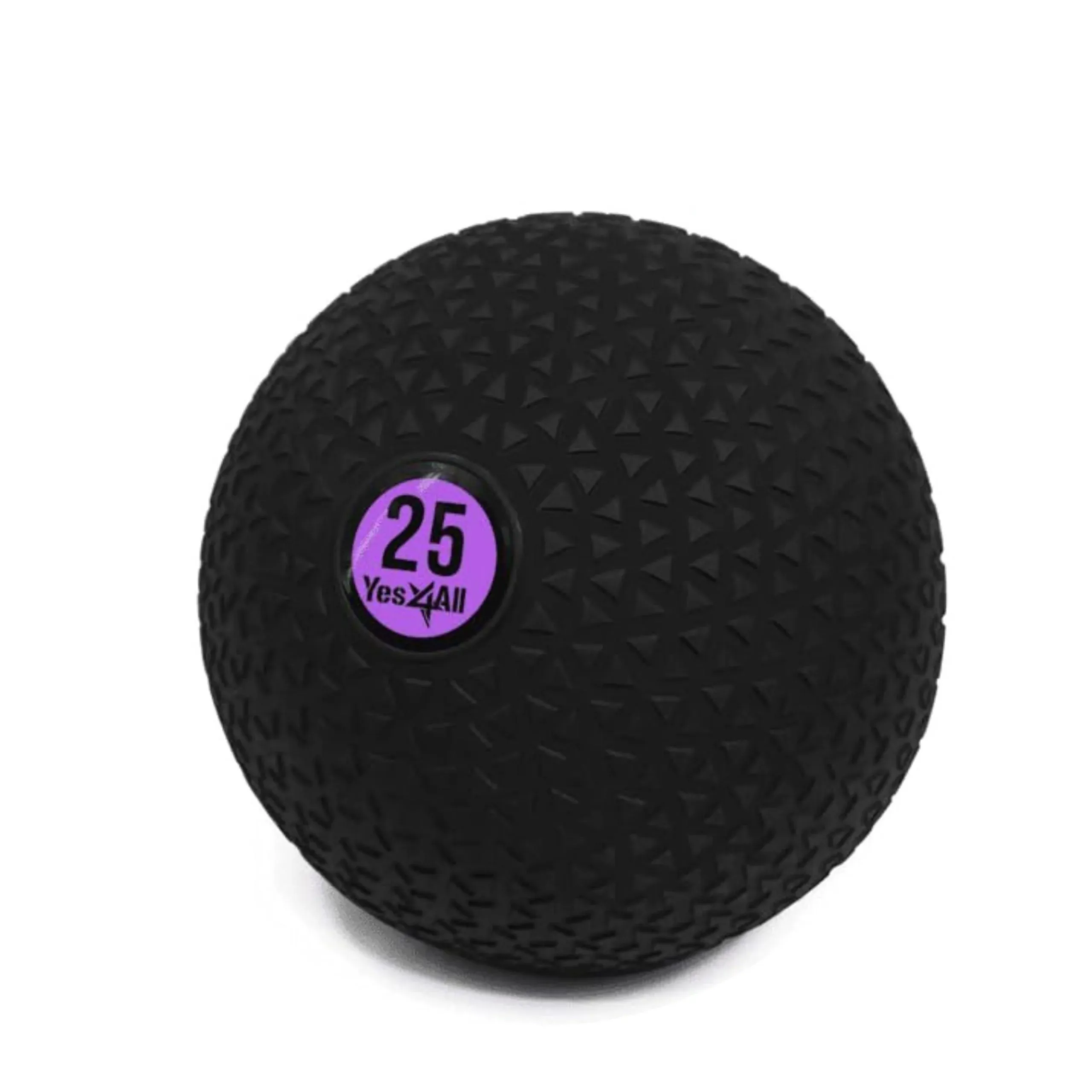 Yes4All Slam Ball, No-Bounce Ball for Exercise, Cross Training and Core Strength Workout 25lbs - Triangle Black