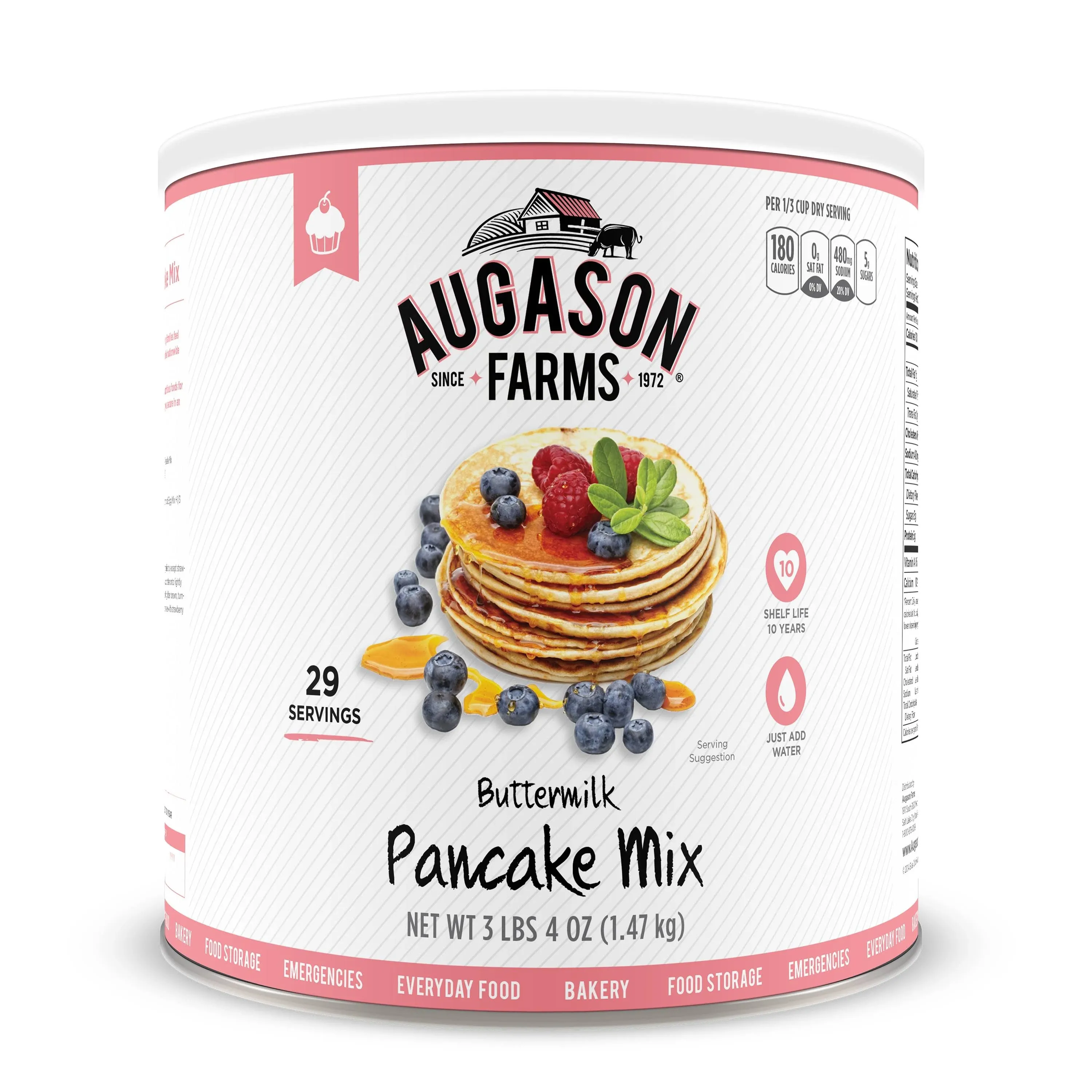 Augason Farms Buttermilk Pancake Mix - 52 oz can