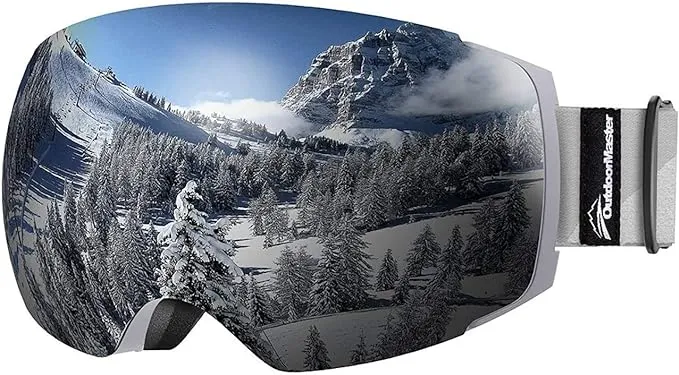 OutdoorMaster Ski Goggles PRO - Frameless, Interchangeable Lens 100% UV400 Protection Snow Goggles for Men & Women