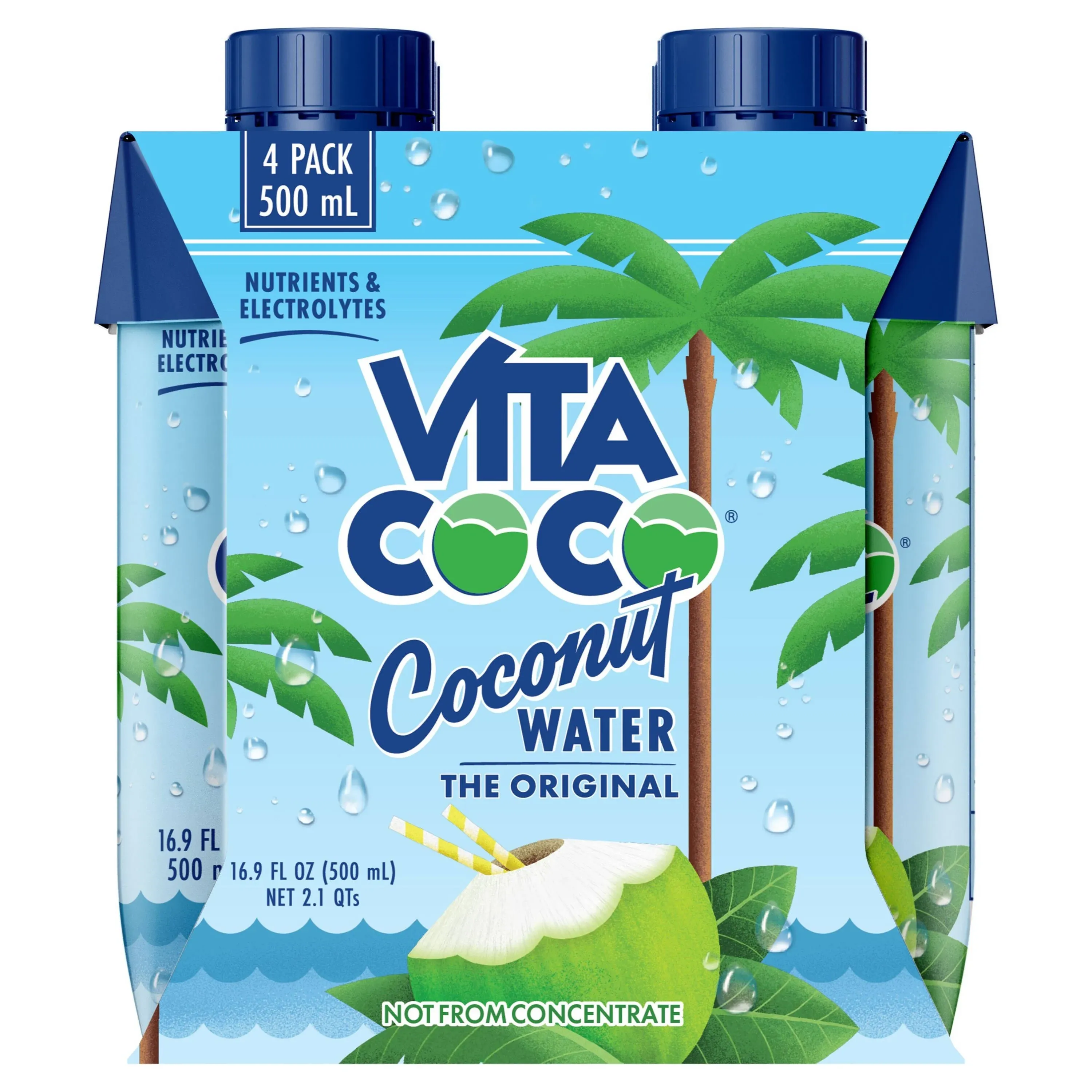 Vita Coco Coconut Water, The Original, 4 Pack - 4 pack, 16.9 fl oz packs