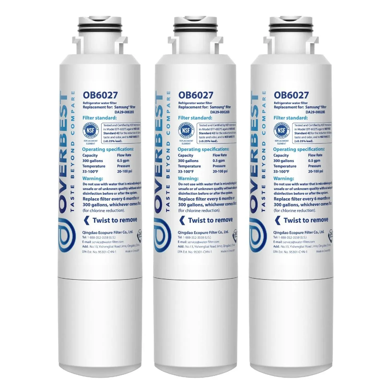 DA29 00020B Refrigerator Water Filter Replacement for Samsung HAF CIN 46 9101