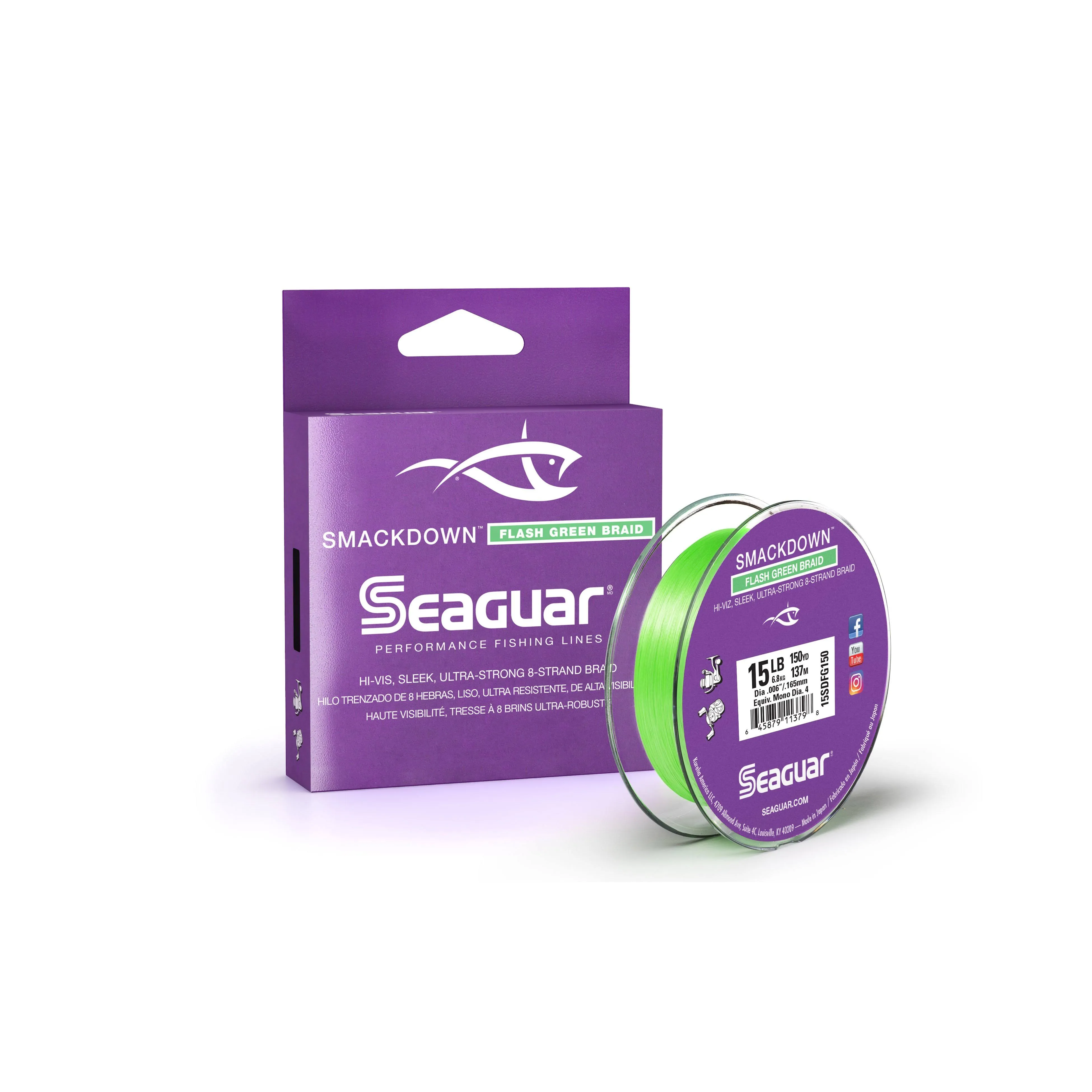 Seaguar Smackdown Braid 20 lb Flash Green