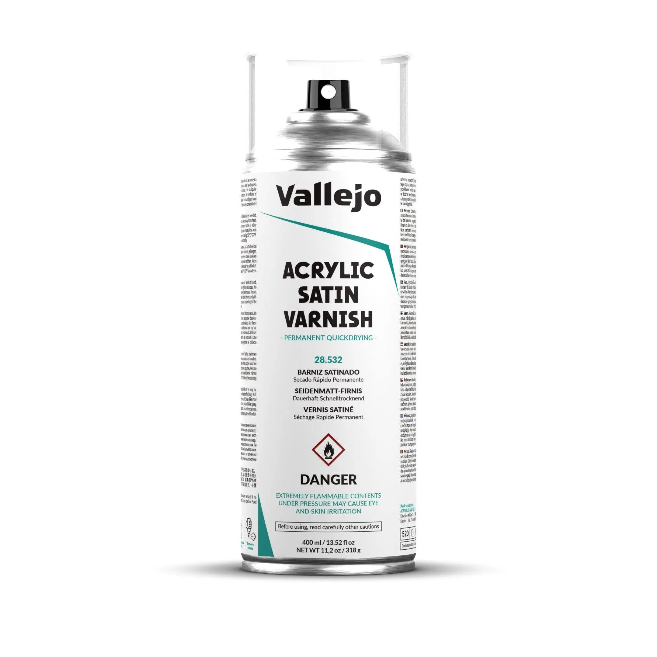 Vallejo: Spray - Acrylic Satin Varnish (400ml)