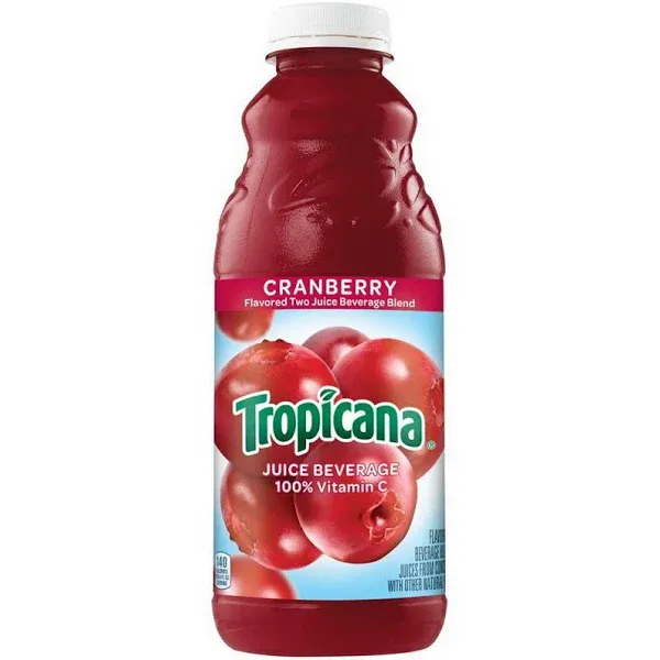 Tropicana, Cranberry Juice Beverage, 32 Fl Oz (Pack of 12)